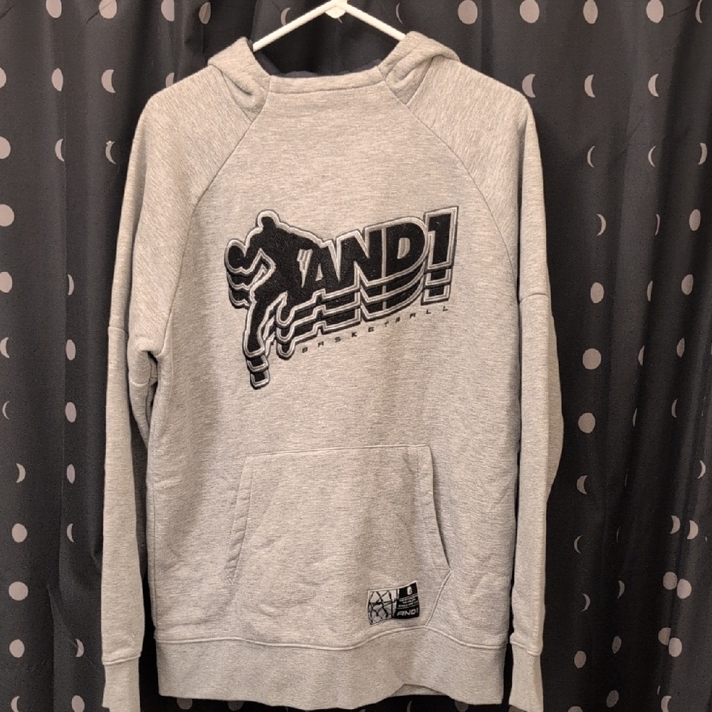 AND1 Men's Light Gray Hoodie